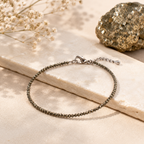 Laxmi Pyrite Anklet + Free Pyrite Cluster