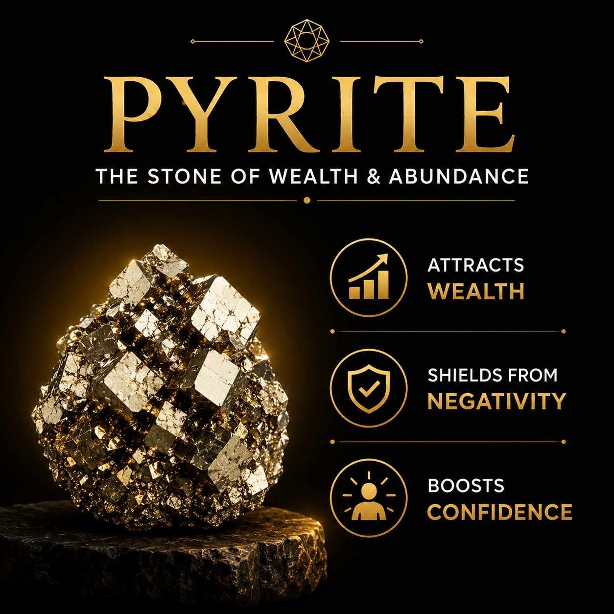 Laxmi Pyrite Anklet + Free Pyrite Cluster